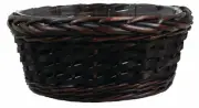 5.5"H Mahogany Brown Wicker Basket