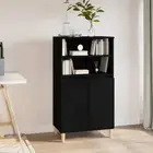 vidaXL Highboard Black 60x36x110 cm Engineered Wood BBT