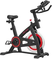 Exercise Indoor Cycling Bike Stationary, Silent Belt Drive Bike for Home Gym with Adjustable Resistance, LCD Display and Comfortable Seat Cushion Portable