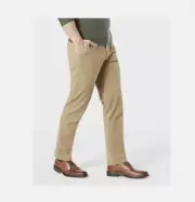Dockers Men's Straight Fit Smart 360 Flex Workday Chino Pants, Khaki 36x32