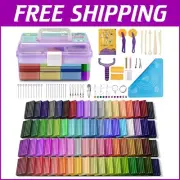 Oven Bake Modeling Clay Kit with 72 Colors and Sculpting Tools for Creativity
