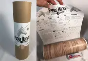 Origami Paper Horse / Unicorn Large Head Kit Assembli - RARE WOODGRAIN Pattern
