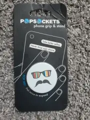 PopSockets Single Phone Grip Phone Holder Mustache