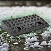 MAEEHDNKM 2" 5" 4" Rise Curb Ramps, Rubber Entry Threshold Ramp, Portable Driveway Ramps Shed Ramps for Wheelchair Steps Walkers Stroller Scooter(Black,50x27x9cm)