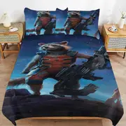 v3001 Bed Sheets Bedding Guardians of The Galaxy Bedding Sets Ultra Soft Skin-Friendly Duvet Cover 3 Piece, Cute Comforter Cover Bed Set for Boys Gir