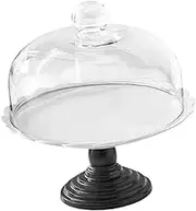 Oshhni Cake Stand with Cover Platter Fruit Plate Footed Cake Dish Elegant Cake Plate Serving Tray for Holiday Festive Party Birthday, 8 Inch
