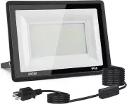 200W LED Flood Light Outdoor, 20000LM LED Work Light with Plug and Switch, IP66