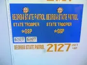 Georgia State Police Trooper Car Decals 18 scale Custom