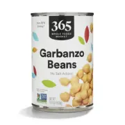 365 by Whole Foods Market, Unsalted Garbanzo Beans, 15.5 OZ FREE FAST SHIP