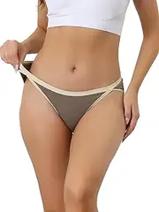 [Allegra K] Women's Cotton Low Waist Breathable Stretch Hipster Briefs