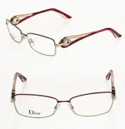 CHRISTIAN DIOR VOLUTE CRYSTAL CD3754STR Silver Red 55mm Optical Eyeglasses 3754