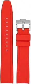 LDCBFTR Curved End Rubber Strap 18/19/20/21/22mm Universal Silicone Watch Band Soft Sport Waterproof Replace Bracelet Belt for Men Women WFJ, 20mm