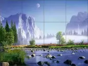 Mountain Tile Backsplash Burmann Landscape Art Ceramic Mural KB001