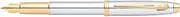 Sheaffer 100 Fountain Pen, Chrome/Gold Trim Plate