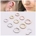 Daith Conch Snug CZ Ear Piercing Body Jewelry Nose Ring Huggie Hoop Earring