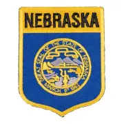 Nebraska State Flag Shield Patch, United States of America Patches