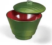 J-Kitchens TA Bamboo Shaped Bowl (Soup Bowl, Bowl, Wan, Lacquerware) (Small), Akira Wakatake (Lid) 4.1 x 4.1 x 3.7 inches (10.3 x 10.3 x 9.3 cm), Heat Resistant ABS Resin, Made in Japan, Dishwasher