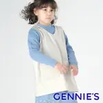 【GENNIES 奇妮】兒童電磁波防護衣-多色可選(防電磁波 V領款 背心上衣 雙後釦 雙口袋)