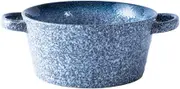 Ciieeo Japanese Style Soup Bowl Handles Ceramic Food Bowl for Cold Hot Meals Fruit Instant Noodles Rice Easy to Hold and Cle