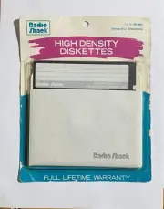 Radio Shack High Density Floppy Disks 26-453 Three 5 1/4” Diskettes 1.2MB