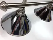 Pool Snooker Billiard Table Lighting - LARGE Brushed Light (4 x Chrome Shades)