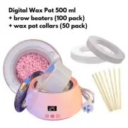 Waxing Kit for Hair Removal body & face. Digital wax pot for precise easy use
