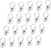 BESPORTBLE 20pcs Cat Collar Decorative Kitten Bells Copper Dog Bells Portable Pet Bells Silver 20mm Craft Wind Chime Accessories