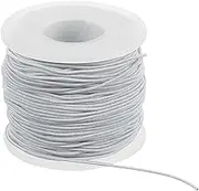 uxcell Elastic String for Bracelet 164 Ft/50 Meter Length 1 mm Dia, 1 Roll Sturdy Stretchy String Cord for Jewelry Making Necklace Beading Craft DIY, Gray