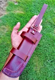 handmade leather knife sheath vertical knife carry scout fixed blade case x616