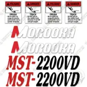 Fits Morooka MST-2200VD Decal Kit Rubber Track Carrier Decal Kit (MST 2200 VD)