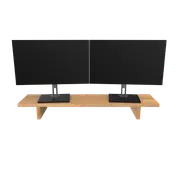 Desky Monitor Stand - Light Oak Rubberwood