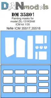 Dan Models 35801 - 1/72 Painting Masks for Model Zil -131 KShM (ICM 35517-35518)