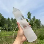1.62kg Natural Clear Quartz Obelisk Reiki Crystal Wand Point Tower Decor Heal