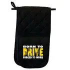 Born To Drive - Novelty Double Mitt Oven Gloves Double Kitchen Chef BBQ Mitts