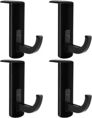 4 Pack Headphone Headset Hanger Monitor Stand Holder Headset Stick-On Hook, Blac