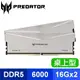 ACER 宏碁 Predator Pallas II DDR5-6000 32G(16G*2)(CL30) 超頻桌上型記憶體《銀》