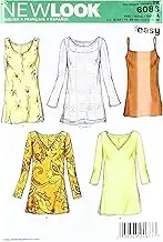 Newlook 6086 Misses' Vest Tops Sewing Pattern, Size 10-12-14-16-18-20-22
