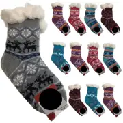 12 Pairs KIDS Thick Fur Bed Socks Boys Girls Soft Work Fluffy Non Slip BULK New