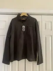 NWT Eddie Bauer ¼ Zip Pull Over Long Sleeve Sweater Fleece Dark Gray XXL