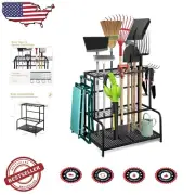 Free-Standing Garden Tool Storage Rack – 29" Tall with Rust & Scratch Resistance