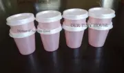 New Tupperware Smidget and Midget Set 8 Spice Dressing Mini Bowl Pill Box PINK