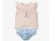 Peter Alexander Baby Girl Paris PJ Set Size 12-18 Months - BNWT