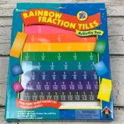 Learning Resources Rainbow Fraction Tiles with Tray - Visual Math, Ages 6+ NEW