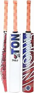 SS English Willow Leather Ball Cricket Bat, Short Handle Cricket Bat for Adult Full Size with Full Protection Bat Cover Free 1 Pc Toe Guard (Dhoni Thala)