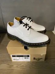 Dr. Martens 1461 Patent Leather White Shoes | US Womens 8| NEW