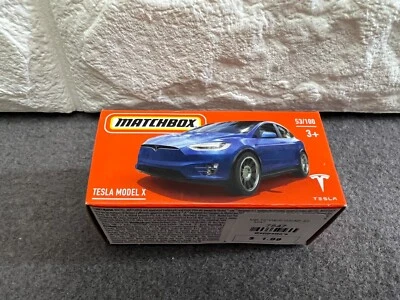 Matchbox Tesla Model X 53/100 UK CA Blue