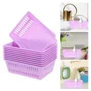 10 PCS Thickened Coin Basket Storage Baskets Purple Containers Small Plastic
