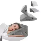 Memory Foam Adjustable Bed Wedge Pillow Cushion Neck Back Support Removable Case