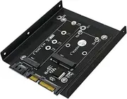 KONTONTY Msata to Adapter m to Dual Iii Converter Inch HDD Bracket Computer Accessory Easy to Install
