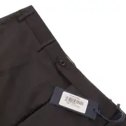 Zanella NWT Flat Front Dress Pants Size 38 US Devon In Brown 100% Wool